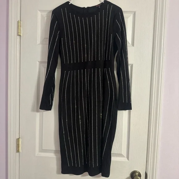 black long sleeve shift mini dress Sorrel Long Sleeve Mini Dress